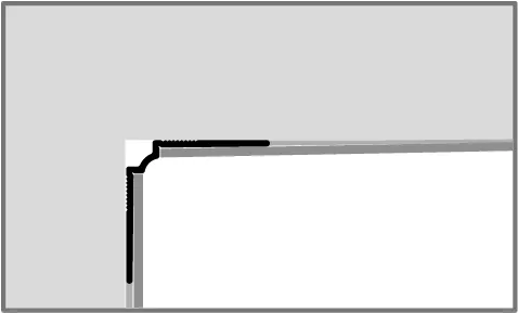 Innenecke 2700 mm SBS Typ 160 G Aluminium eloxiert silber 2 mm geschlossen gestanzt, mit Schutzfolie