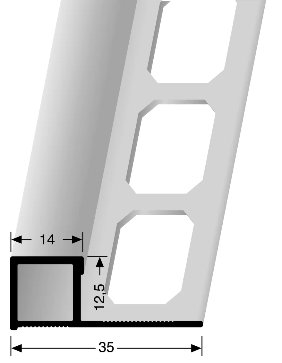 Küberit Quadro Randleistenprofile Quadratprofile CT125