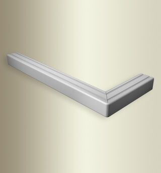 Wi.-Pr. Fertigwinkel 300 mm 235 U/FW-R Aluminium eloxiert silber 0 - 17 mm runde Ecken 90°