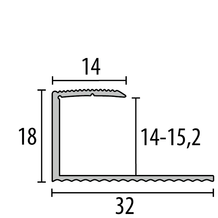 Einfassprofil 2700 mm SBS Typ 215 H Alu Holzdekor Eiche w. gek. 14 - 15,2 mm mit Holzdekor Einfassprofil 2700 mm SBS Typ 215 H Alu Holzdekor Eiche w. gek. 14 - 15,2 mm mit Holzdekor