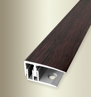 Absch.-Pr. 2700 mm SB Typ 587 H E-Clip® Aluminium Holzdekor Wenge 10 - 16 mm mit Holzdekor, zweiteilig