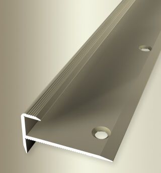 Treppenkantenprofil 1000 mm SBS Typ 810 Aluminium eloxiert sand 8,5 mm versenkt gebohrt
