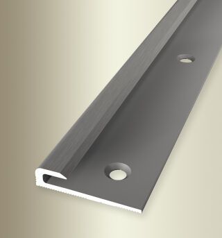 Einfassprofil 2500 mm SBS Typ 801 Alu elox. edelstahloptik f.g. 3 mm versenkt gebohrt