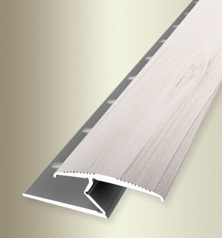 Einfassprofil 2700 mm SBS Typ 382 T Alu Holzdekor Eiche creme 3 - 8,5 mm mit Teppichkrallen, umschlagbar