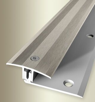 Überg-Pr 1000 mm SB Typ 888 PPS®-Ch flex Alu elox. platinium f.g. 7 - 17 mm versenkt gebohrt, schwenkbar
