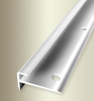 Treppenkantenprofil 1000 mm SBS Typ 807 Aluminium poliert 5 mm versenkt gebohrt