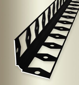 Innenecke 2700 mm SBS Typ 160 G Alu pulv. schwarz matt (RAL9005) 2 mm geschlossen gestanzt, mit Schutzfolie