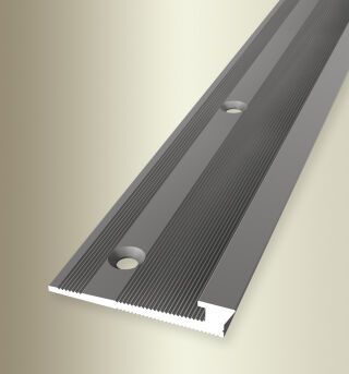 Einfassprofil 2700 mm SBS Typ 360 Aluminium eloxiert edelstahloptik 3 mm versenkt gebohrt