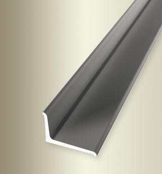 Abschlussprofil 2700 mm SBS Typ 369N/SK Aluminium eloxiert edelstahloptik mm selbstklebend, drehbar