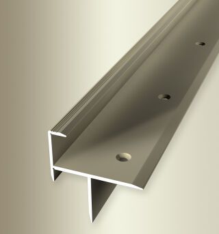 Treppenkantenprofil 1000 mm SBS Typ 206 Aluminium eloxiert sand 15,5 mm doppelt versetzt versenkt gebohrt