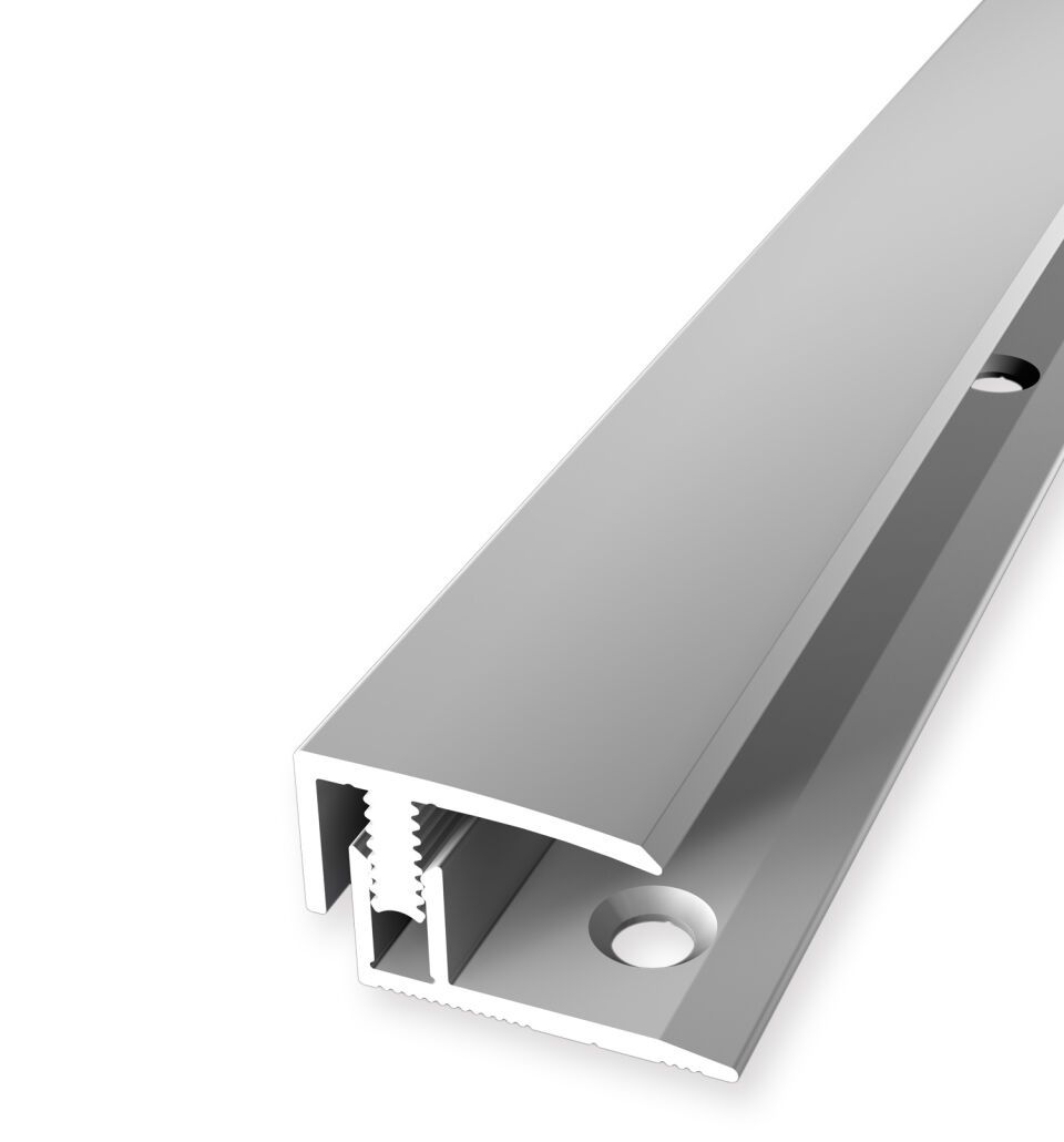 Absch.-Pr. 1000 mm SB Typ 557 Mono-Clip Aluminium eloxiert silber 7 - 12 mm zweiteilig