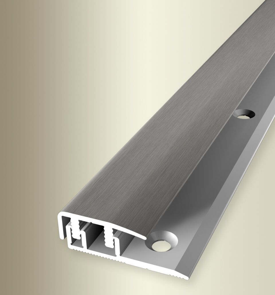 Absch.-Pr. 2700 mm SB Typ 577 D-Clip® Alu elox. edelstahloptik f.g. 4 - 7,5 mm zweiteilig