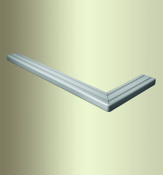 Wi.-Pr. Fertigwinkel 300 mm 236 U/FW-R Aluminium eloxiert silber 0 - 7 mm runde Ecken 90°