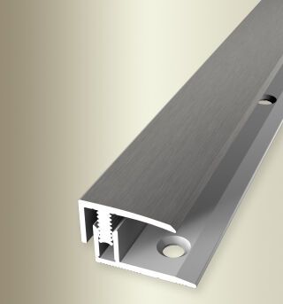 Absch.-Pr. 1000 mm SB Typ 557 Mono-Clip Alu elox. edelstahloptik f.g. 7 - 12 mm zweiteilig
