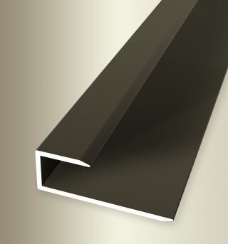 Einfassprofil 2700 mm SBS Typ 201 U Aluminium eloxiert bronze 9 - 10 mm ungebohrt, drehbar