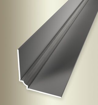 Innenecke 2700 mm SBS Typ 160 U Alu elox. edelstahloptik f.g. 2 mm ungebohrt, mit Schutzfolie