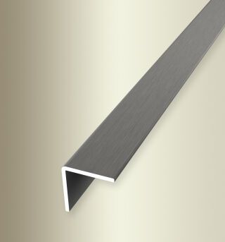Winkelprofil 2500 mm SBS Typ 277 U Alu eloxiert edelstahloptik f.g. 16 mm ungebohrt, einfach biegbar