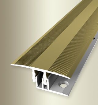 Überg.-Pr. 2700 mm SB Typ 588 E-Clip® Aluminium eloxiert gold 10 - 16 mm zweiteilig