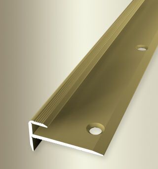 Treppenkantenprofil 1000 mm SBS Typ 807 Aluminium eloxiert gold 5 mm versenkt gebohrt