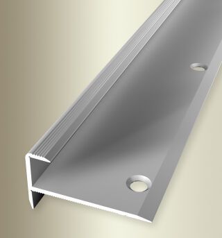 Treppenkantenprofil 1000 mm SBS Typ 811 Aluminium eloxiert silber 10,5 mm versenkt gebohrt