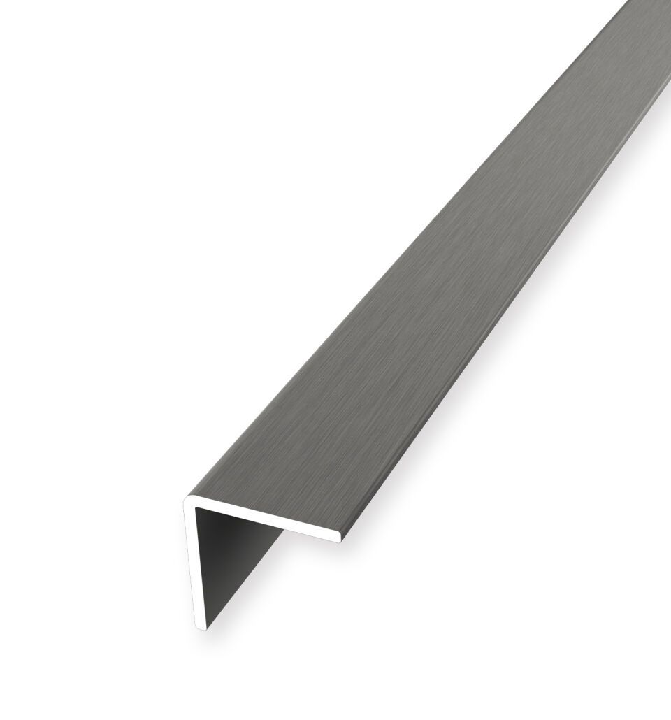 Winkelprofil 2500 mm SBS Typ 277 U Alu eloxiert edelstahloptik f.g. 16 mm ungebohrt, einfach biegbar