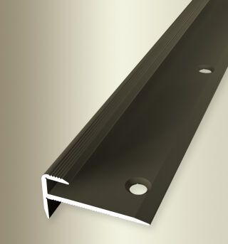 Treppenkantenprofil 1000 mm SBS Typ 807 Aluminium eloxiert bronze 5 mm versenkt gebohrt