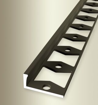 Abschlussprofil 2500 mm SBS Typ 303 G Aluminium eloxiert bronze 8 mm geschlossen gestanzt