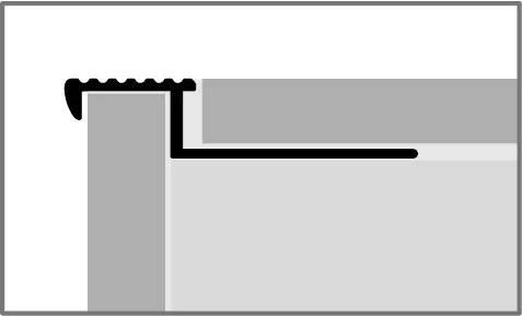 Treppenkantenprofil 2500 mm Typ TR090 G Aluminium natur 9 mm geschlossen gestanzt