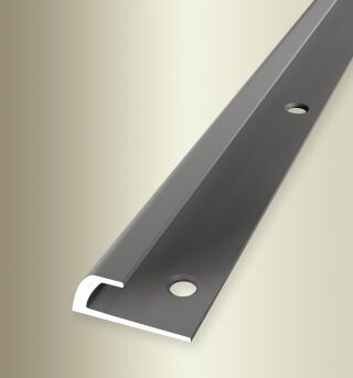 Einfassprofil 1000 mm SBS Typ 362 Aluminium eloxiert edelstahloptik 6 mm versenkt gebohrt