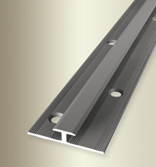 Einfassprofil 2700 mm SBS Typ 368 Aluminium eloxiert edelstahloptik 4,5 mm versetzt versenkt gebohrt