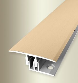 Überg.-Pr. 2700 mm SB Typ 588 H E-Clip® Alu Holzdekor Buche hell 10 - 16 mm mit Holzdekor, zweiteilig