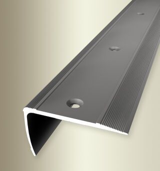 TK-Profil 3000 mm SBS Typ 713 »Reno-TK« Alu eloxiert edelstahloptik 0 - 27 mm vers. gebohrt, für 2 Gleitschutzeinlagen