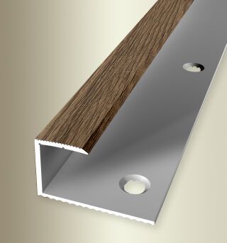 Einfassprofil 900 mm SBS Typ 215 H Aluminium Holzdekor Tigua 14 - 15,2 mm mit Holzdekor