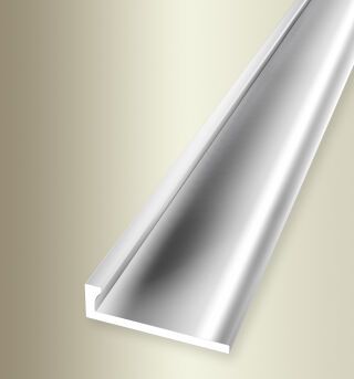 Abschlussprofil 2500 mm SBS Typ 299 U Aluminium poliert 2 mm ungebohrt einteilig