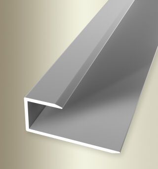 Einfassprofil 2700 mm SBS Typ 202 U Aluminium eloxiert silber 12 - 13 mm ungebohrt, drehbar