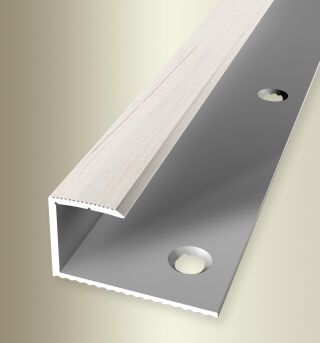 Einfassprofil 2700 mm SBS Typ 215 H Alu Holzdekor Eiche creme 14 - 15,2 mm mit Holzdekor