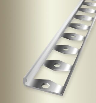 Abschlussprofil 2500 mm SBS Typ 299 G Edelstahl matt gebürstet 2 mm geschlossen gestanzt