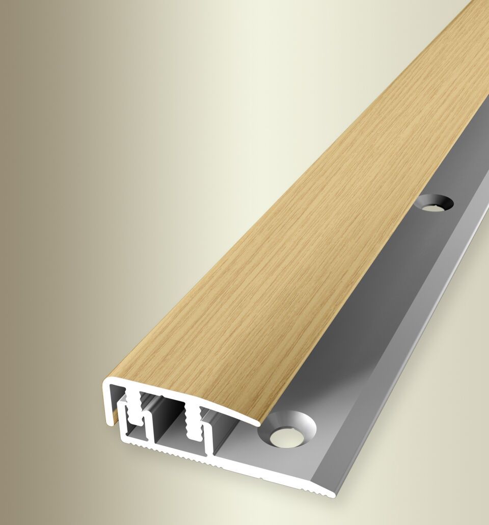 Absch.-Pr. 1000 mm SB Typ 577 H D-Clip® Alu Holzdekor Eiche hell 4 - 7,5 mm mit Holzdekor