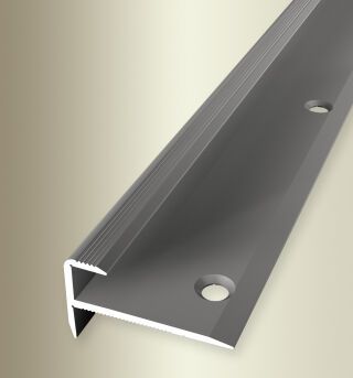 Treppenkantenprofil 1000 mm SBS Typ 808 Aluminium eloxiert edelstahloptik 7 mm versenkt gebohrt