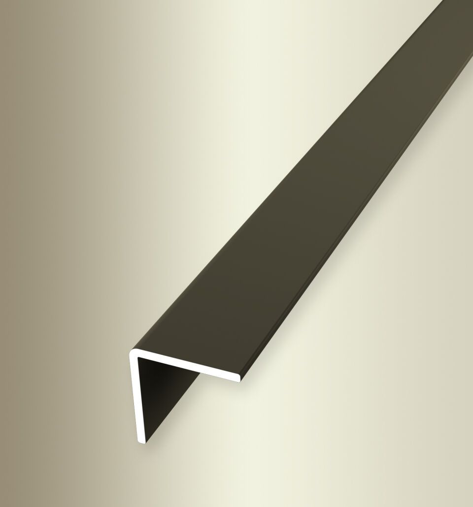 Winkelprofil 2500 mm SBS Typ 277 U Aluminium eloxiert bronze 16 mm ungebohrt, einfach biegbar