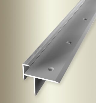 Treppenkantenprofil 1000 mm SBS Typ 208 Aluminium eloxiert silber 10,5 mm doppelt versetzt versenkt gebohrt