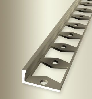 Abschlussprofil 2500 mm SBS Typ 303 G Aluminium eloxiert sand 8 mm geschlossen gestanzt