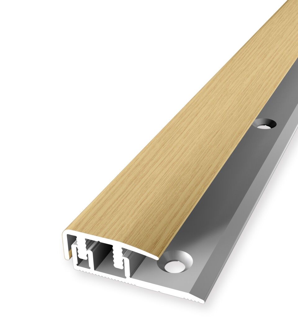 Absch.-Pr. 1000 mm SB Typ 577 H D-Clip® Alu Holzdekor Eiche hell 4 - 7,5 mm mit Holzdekor