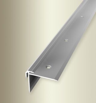 Treppenkantenprofil 2500 mm SBS Typ 832 Aluminium eloxiert silber 2,0 - 2,5 mm doppelt versetzt versenkt gebohrt