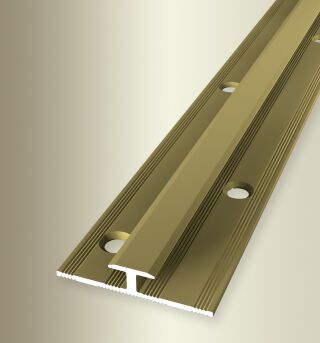 Einfassprofil 2700 mm SBS Typ 368 Aluminium eloxiert gold 4,5 mm versetzt versenkt gebohrt