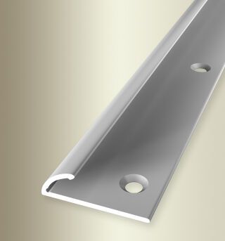 Einfassprofil 2700 mm SBS Typ 380 Aluminium eloxiert silber 2 - 4,5 mm versenkt gebohrt, umschlagbar
