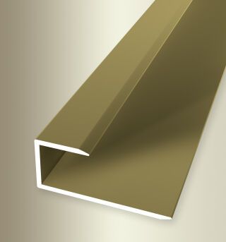 Einfassprofil 2700 mm SBS Typ 202 U Aluminium eloxiert gold 12 - 13 mm ungebohrt, drehbar