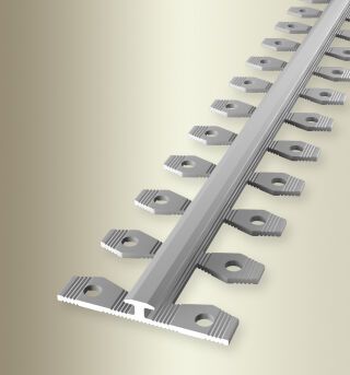Einfassprofil 2700 mm SBS Typ 363 EB Aluminium eloxiert silber 2,5 mm offen gestanzt, einfach biegbar