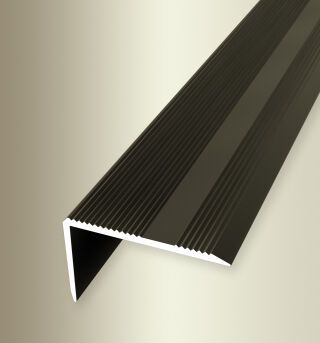 Winkelprofil 3000 mm Typ 228 SK Aluminium eloxiert bronze 0 - 22 mm selbstklebend einteilig gerillt