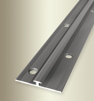 Einfassprofil 2700 mm SBS Typ 363 Aluminium eloxiert edelstahloptik 2,5 mm versetzt versenkt gebohrt